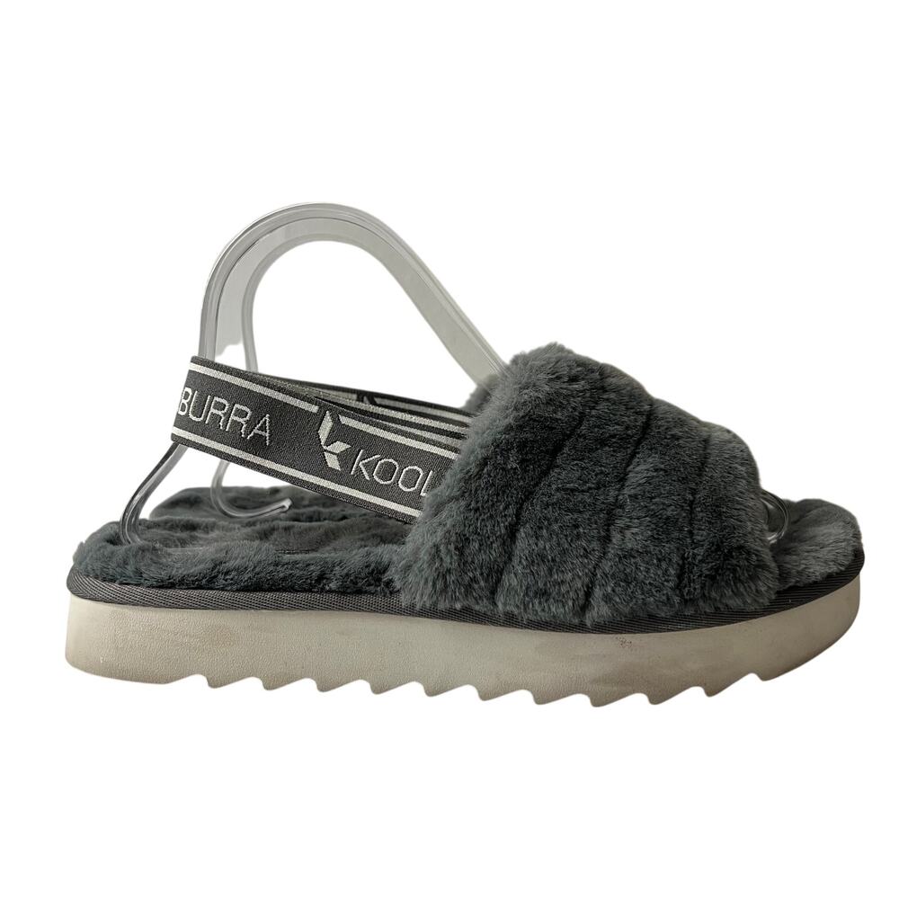 Koolaburra Women's Fuzz'n II Slippers Size 8 Faux Fur Casual Plush Neutral